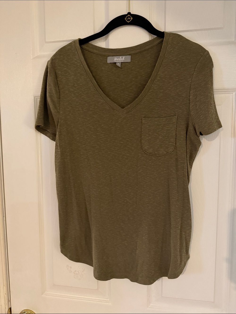 Olive V-Neck T-shirt